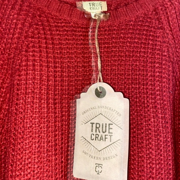 True Craft Cold Shoulder Rust Sweater New with Tag - Picture 3 of 4